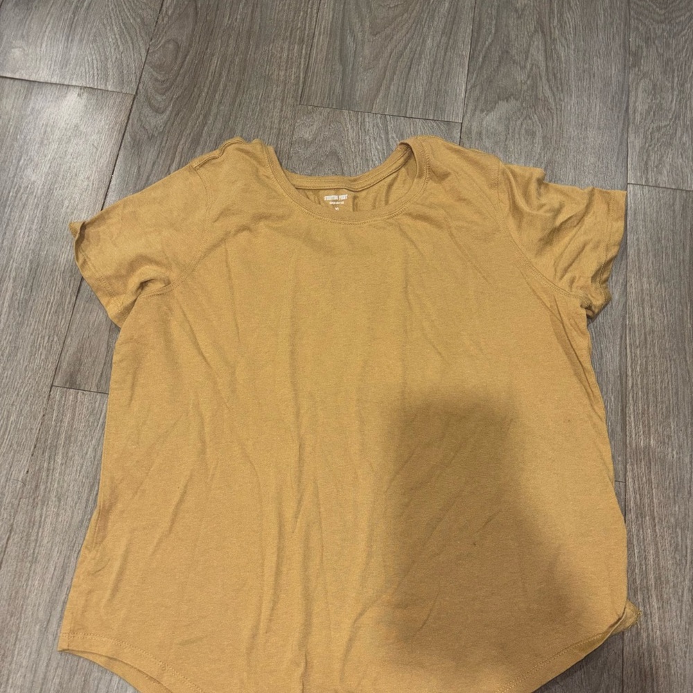 Mustard Short Sleeve Women's Top